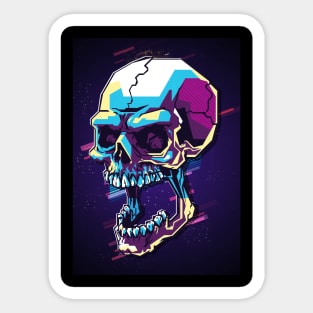 Skull retro80s Sticker